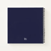 Monogram Walrus Blue - Aangepast spiraal notebook Notitieboek (Achterkant)