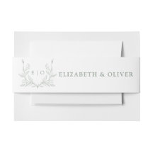 Monogram Wapen Huwelijksuitnodiging Buikband