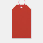 Monogram Wapenschild met groen Kerst Cadeaulabel (Achterkant)