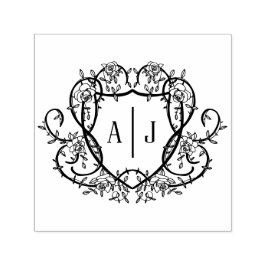 Monogram Wapenstempel Engelse Tuin met Klimroos Zelfinktende Stempel