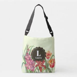 Monogram Warm Kleur Floral Spring Blooms Crossbody Tas