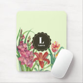 Monogram Warm Kleur Floral Spring Blooms Muismat (Met muis)