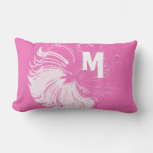 Monogram warm roze vierkant