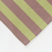Monogram warme neutrale bruine en groene strepen fleece deken (Hoek)