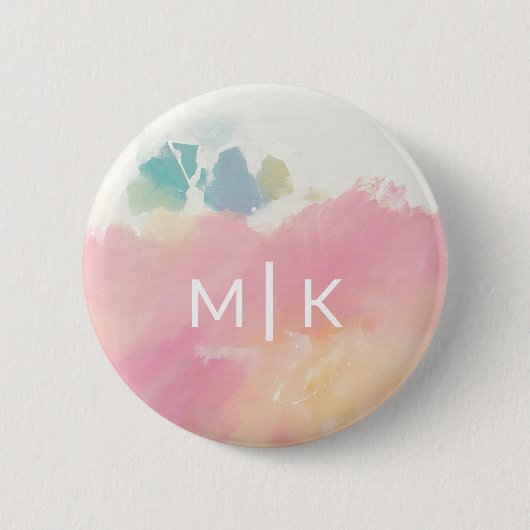 Monogram | Wat ik zag toen ik wakker werd Ronde Button 5,7 Cm (Voorkant)