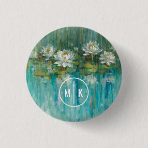 Monogram   Water Lily Pond Ronde Button 3,2 Cm