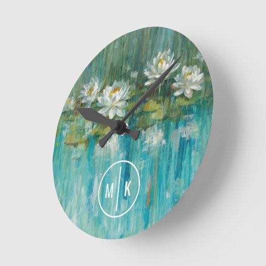 Monogram | Water Lily Pond Ronde Klok (Hoek)