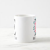 Monogram Watercolor Aangepaste Enkele Letter E Koffiemok (Center)