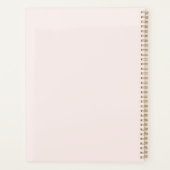 Monogram Watercolor Boho Roze Burgundy Roos Planner (Achterkant)