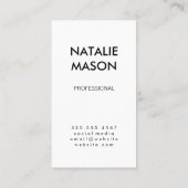 Monogram Watercolor Kwast Leer Achtergrond Visitekaartje (Achterkant)