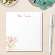 Monogram Watercolor Mooie Bloemboeket Bloemen