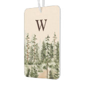 Monogram Watercolor Rustieke Groene Bos Luchtverfrisser (Links)