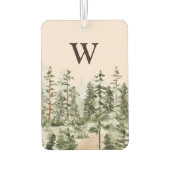 Monogram Watercolor Rustieke Groene Bos Luchtverfrisser (Achterkant)