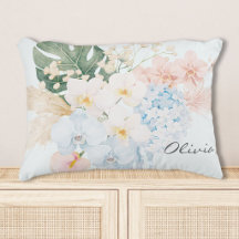 Monogram Watercolor Tropische Bloemboeket Bloem