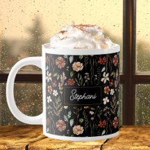 Monogram Watercolor Vintage Wildflower Floral