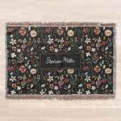 Monogram Watercolor Wildflower Floral Botanical Deken