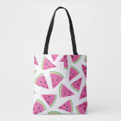 Monogram Watermeloen Fruitpatroon Tote Bag (Voorkant)
