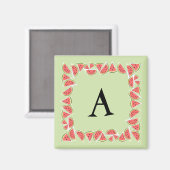 Monogram Watermeloen Groene Stukken Magneet (Voorkant / Achterkant)