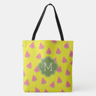 Monogram watermeloenen tote bag
