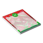 Monogram Watermelon Funny Faces Notitieblok (Schuin)