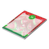 Monogram Watermelon Funny Faces Notitieblok (Linkerzijde)