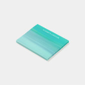 Monogram watermonogram van Aquamarine zee Post-it® Notes (Schuin)