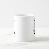 Monogram waterverf aangepaste enkele letter k koffiemok (Center)