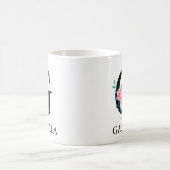 Monogram waterverf aangepaste enkele letter koffie koffiemok (Center)