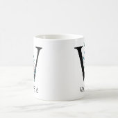 Monogram waterverf aangepaste enkele letter W Koffiemok (Center)