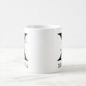 Monogram waterverf aangepaste enkele letter X Koffiemok (Center)