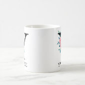 Monogram Waterverf Aangepaste enkelvoudige letter  Koffiemok (Center)