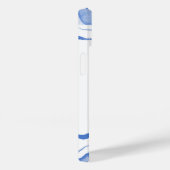 Monogram Waterverf Agare Abstract Blauw Case-Mate iPhone Case (Achterkant / Rechts)