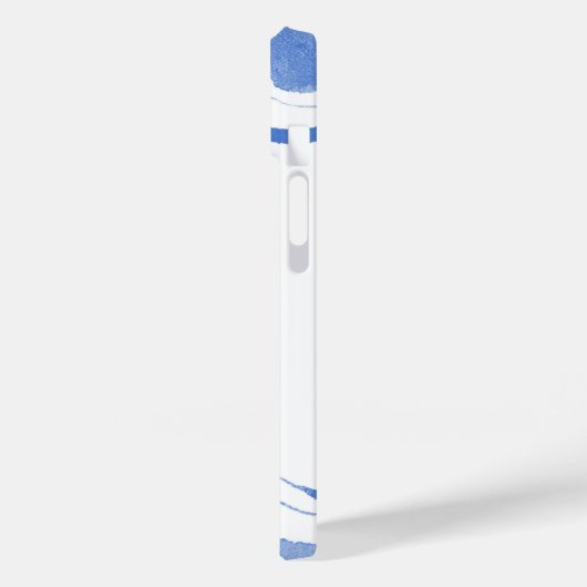 Monogram Waterverf Agare Abstract Blauw Case-Mate iPhone Case (Achterkant / Links)