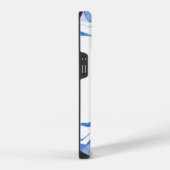 Monogram Waterverf Agare Abstract Blauw iPhone Hoesje (Rechterkant)