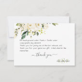 Monogram Waterverf Alabaster Rozen Bedankkaart (Achterkant)