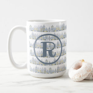 MONOGRAM Waterverf Amsterdam House Dutch Pattern Koffiemok