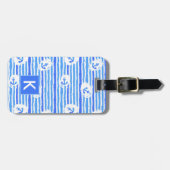 Monogram Waterverf ankerpatroon 1 Bagagelabel (Voorkant horizontaal)