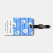 Monogram Waterverf ankerpatroon 1 Bagagelabel (Achterkant horizontaal)