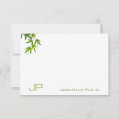 Monogram Waterverf Art laat eenvoudige Sjabloon ac (Voorkant)