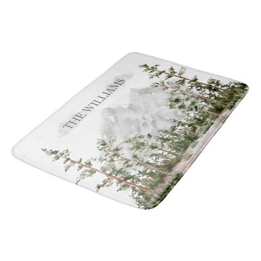 Monogram Waterverf Berg en Bos Badmat (Gekanteld)
