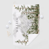 Monogram Waterverf Berg en Bos Golfhanddoek (Insitu)