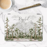 Monogram Waterverf Berg en Bos iPad Pro Cover<br><div class="desc">Omarm het wild met onze Monogrammed Waterverf Mountain en Forest iPad Air Case! Personaliseer met je monogram voor een vleugje rustieke,  boho stijl. Draag natuur waar je ook gaat!</div>