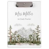 Monogram Waterverf Berg en Bos Klembord (Voorkant)