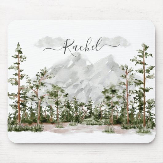 Monogram Waterverf Berg en Bos Muismat (Voorkant)