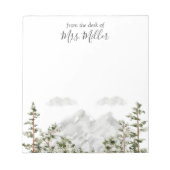 Monogram Waterverf Berg en Bos Notitieblok (Voorkant)