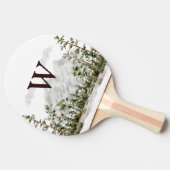 Monogram Waterverf Berg en Bos Tafeltennisbatje (Zijkant)