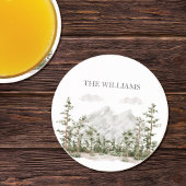 Monogram Waterverf Berg en Bos Zandsteen Onderzetter