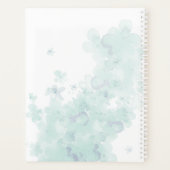 Monogram Waterverf Blauw 2025 Bloemen Planner (Achterkant)