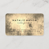 Monogram Waterverf Blauw Paars met sierstrip Visitekaartje (Achterkant)