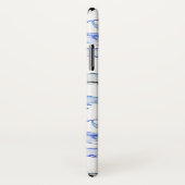 Monogram | Waterverf Blauwe Walvis Patroon Case-Mate iPhone Case (Achterkant / rechts)